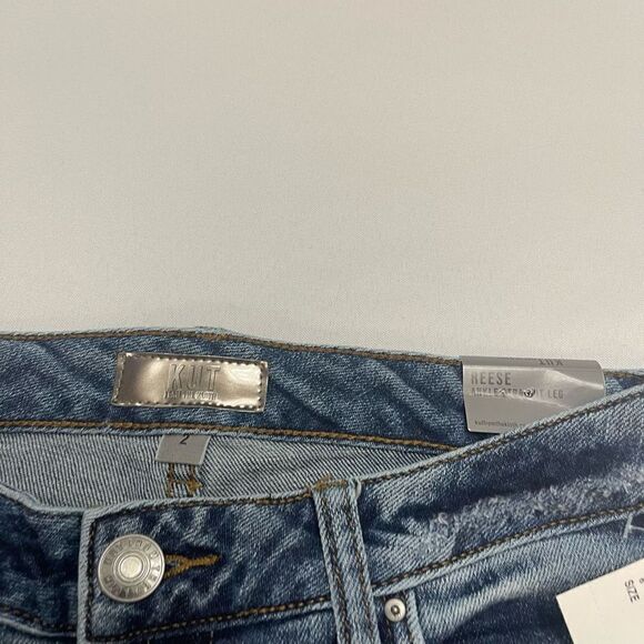 NWT Kut From The Kloth Destroyed Reese Ankle Straight Leg Denim Jeans Size 2 New - Picture 7 of 10